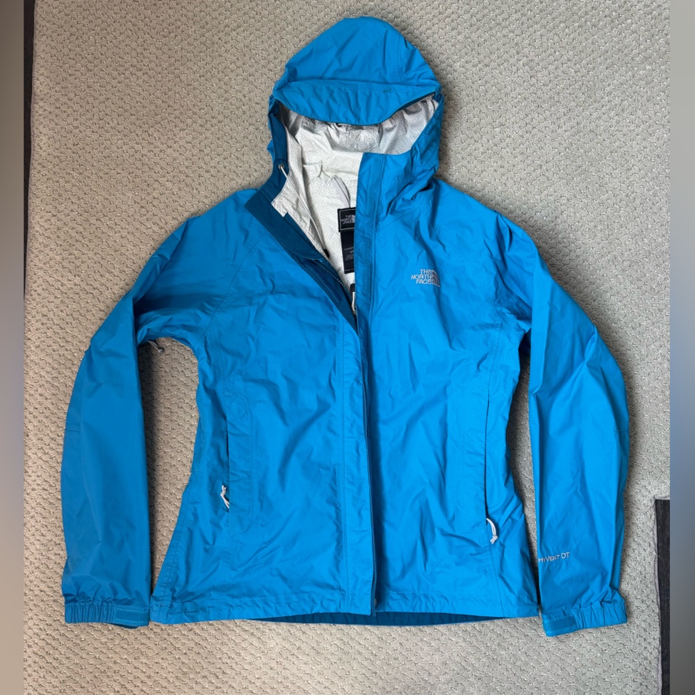 The North Face HyVent DT Blue Waterproof Hooded Rain Jacket small